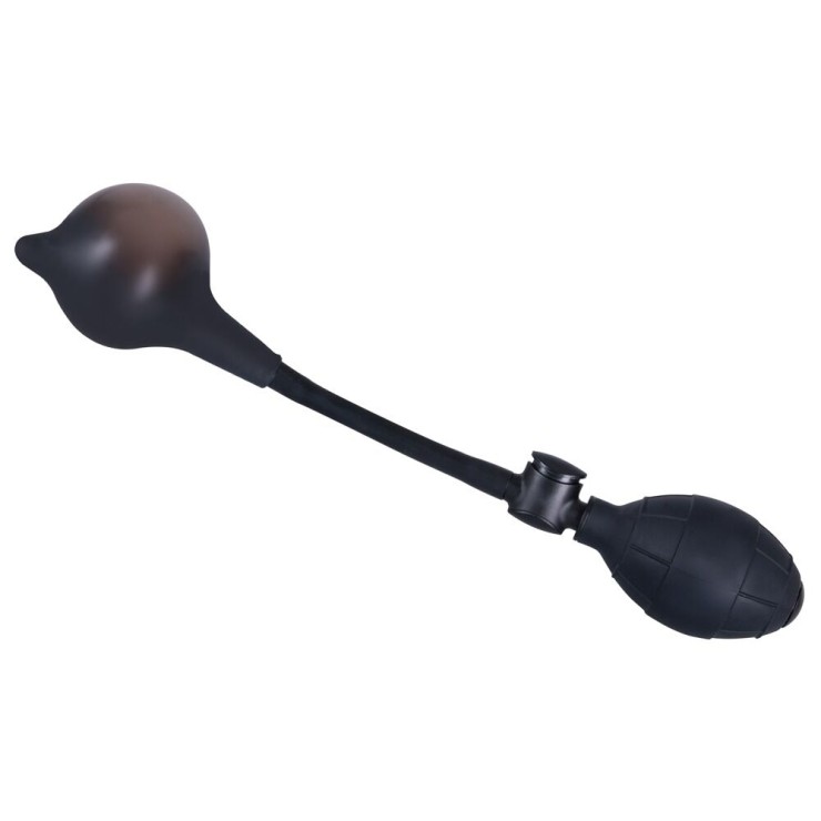 DILDO ANALE GONFIABILE IN ALTO IN SILICONE NERO 2