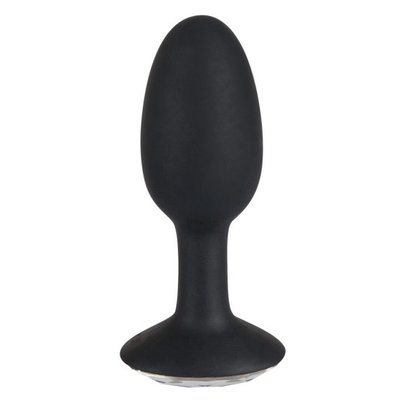 BUTT PLUG DIAMOND IN SILICONE NERO CON PIETRA TAGLIA S