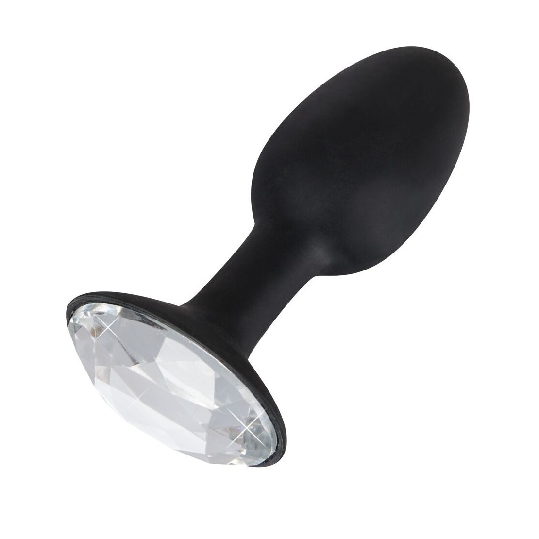 BUTT PLUG DIAMOND IN SILICONE NERO CON PIETRA...