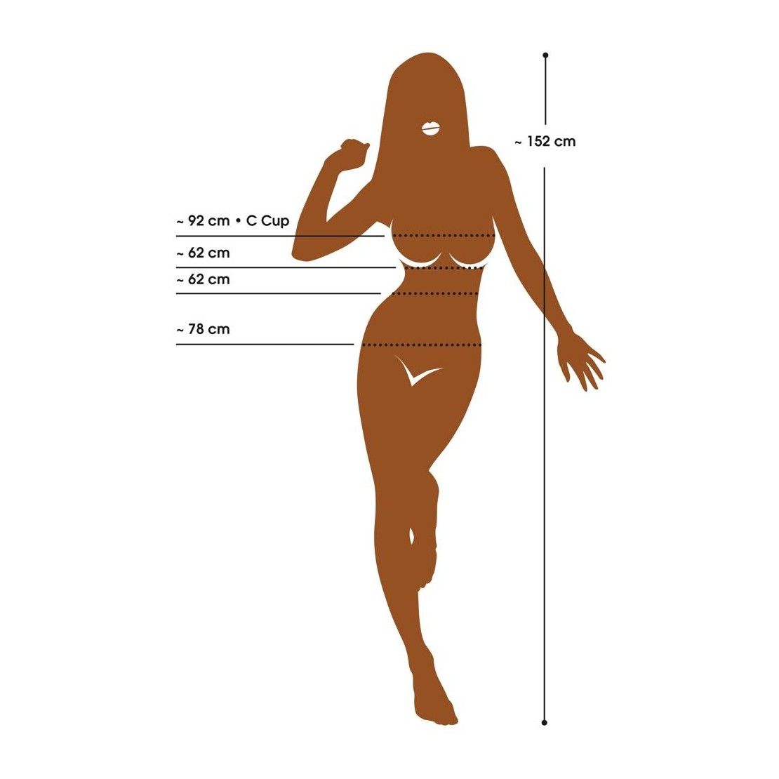 BAMBOLA GONFIABILE PELLE SCURA TYRA