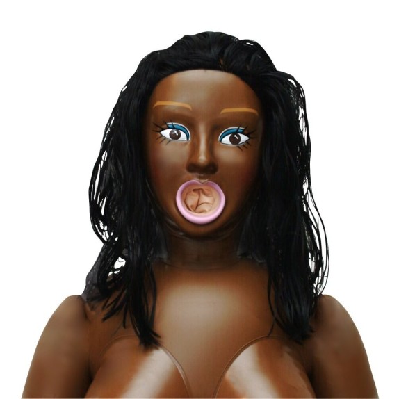BAMBOLA GONFIABILE PELLE SCURA TYRA