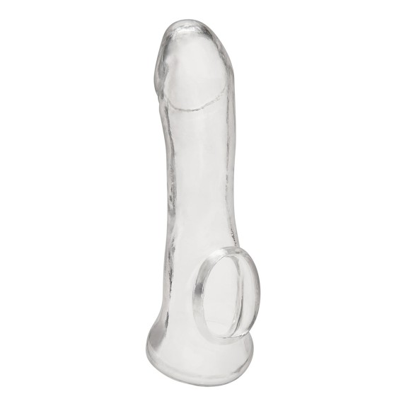 GUAINA TRASPARENTE PER IL PENE CON ANELLO PER TESTICOLI 16 CM