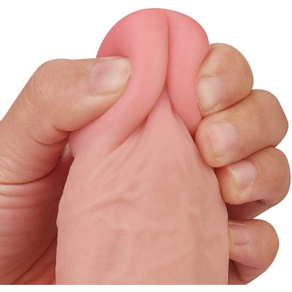 FALLO REALISTICO CON TESTICOLI VENTOSA E PELLE MOBILE SLIDING SKIN 9"