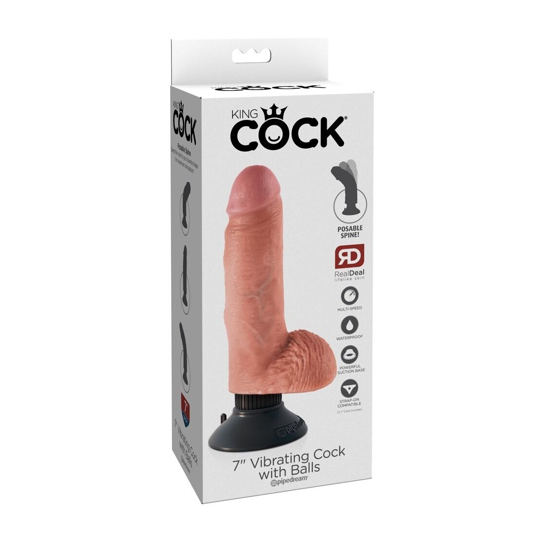 SEX TOY KING COCK REALISTICO CON VENTOSA E...