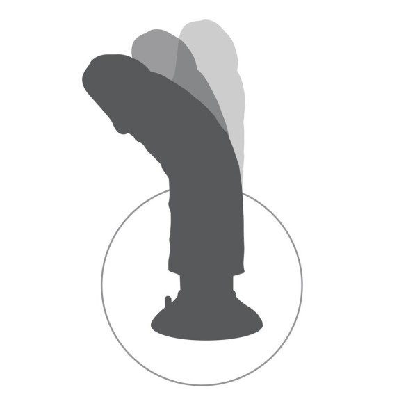SEX TOY KING COCK REALISTICO CON VENTOSA E TESTICOLI FLESSIBILE 7 INCH