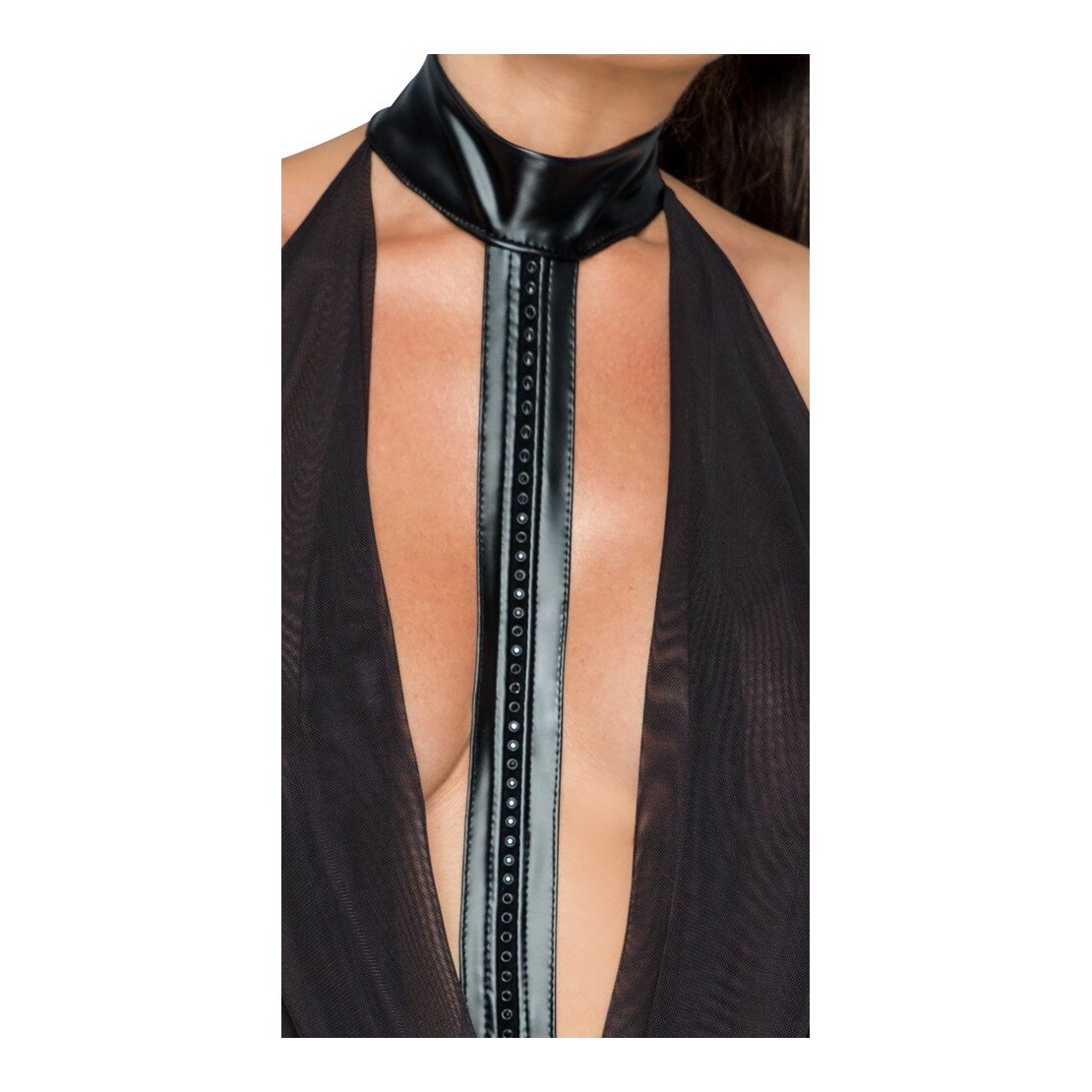 ABITO CORTO SEXY PER DONNA SCOLLATO CON COLLARE...