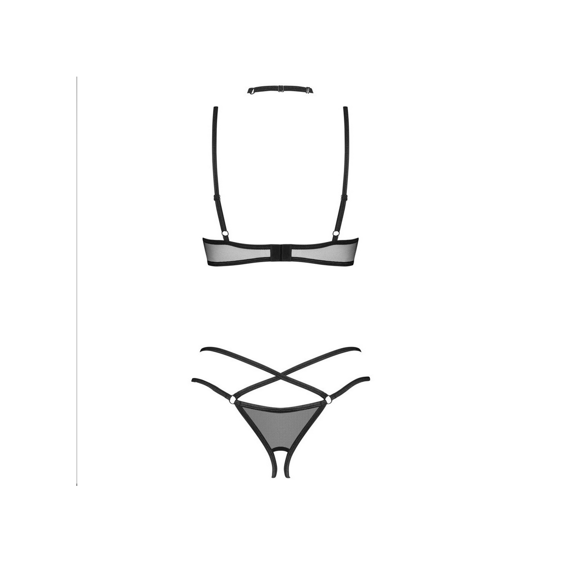 COMPLETO INTIMO SEXY DONNA TRE PEZZI COPPA A...
