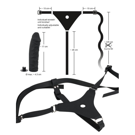 PROTESI CON MUTANDINA NERA CON FALLO IN SILICONE