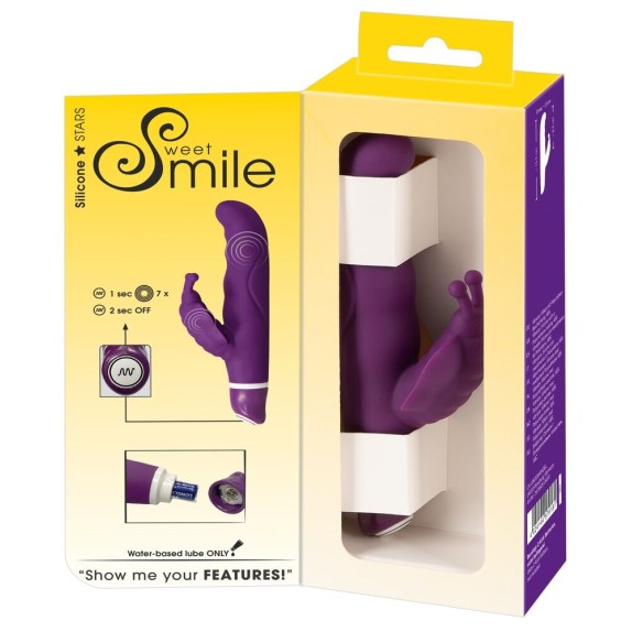 DILDO RABBIT CON FARFALLA IN SILICONE 7 VIBRAZIONI BUTTERFLY