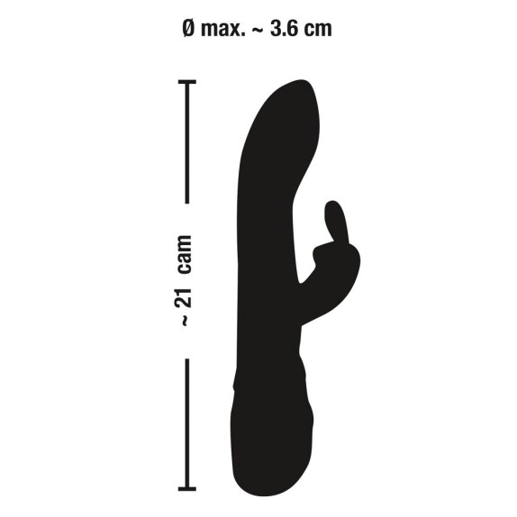 SEX TOY RABBIT BLACKY CON CARICABATTERIE IN SILICONE 7 VIBRAZIONI