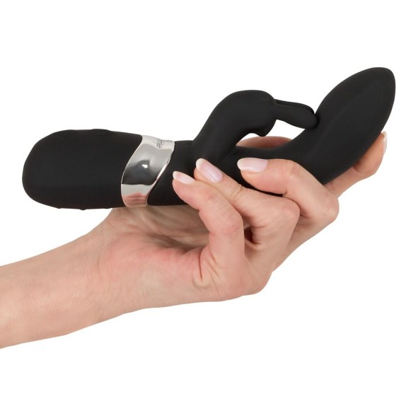 SEX TOY RABBIT BLACKY CON CARICABATTERIE IN SILICONE 7 VIBRAZIONI
