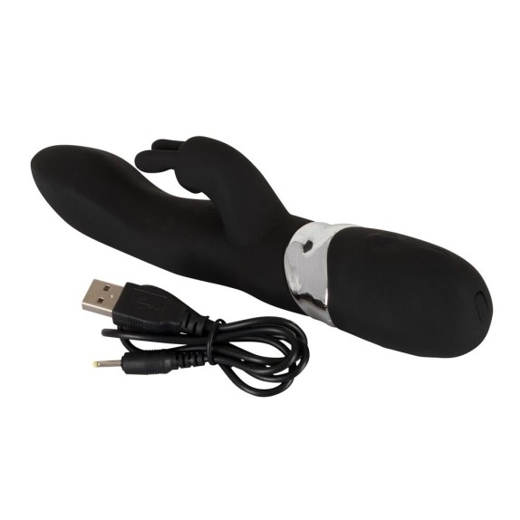 SEX TOY RABBIT BLACKY CON CARICABATTERIE IN SILICONE 7 VIBRAZIONI