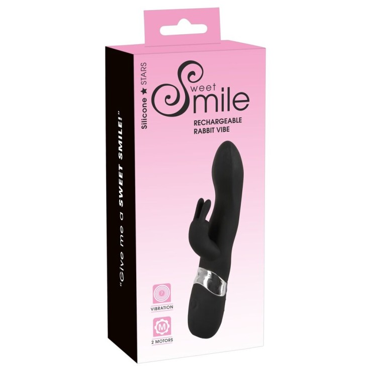 SEX TOY RABBIT BLACKY CON CARICABATTERIE IN SILICONE 7...