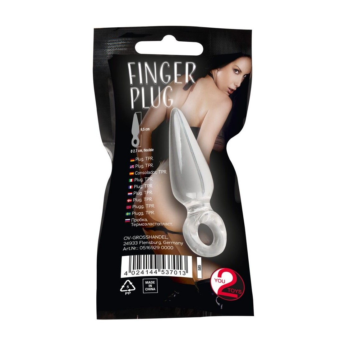 SEX TOY TAPPO ANALE FINGER PLUG 9.5 CM