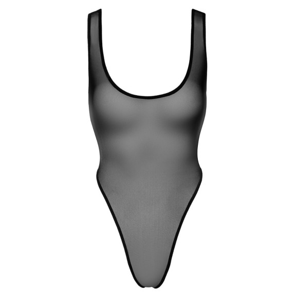 BODY SEXY SGAMBATO PER DONNA IN POWERNET TRASPARENTE SENZA CHIUSURE