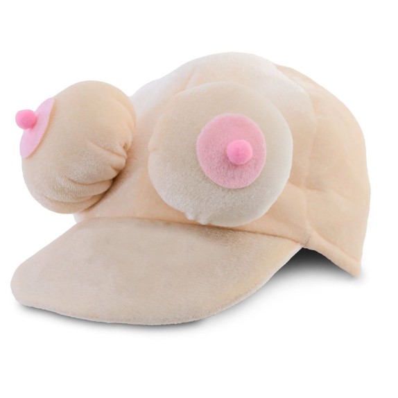 CAPPELLO CON TETTE ROSA MORBIDE GADGET SCHERZOSO SEXY