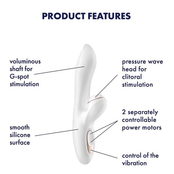 VIBRATORE RABBIT SATISFYER PRO SEX TOY G-SPOT E ASPIRAZIONE