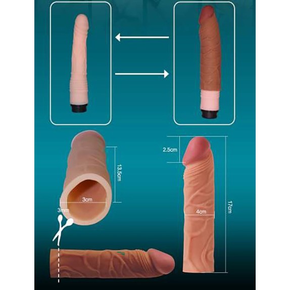 PROLUNGA FALLICA PER PENE SEX TOY CM. 16,5