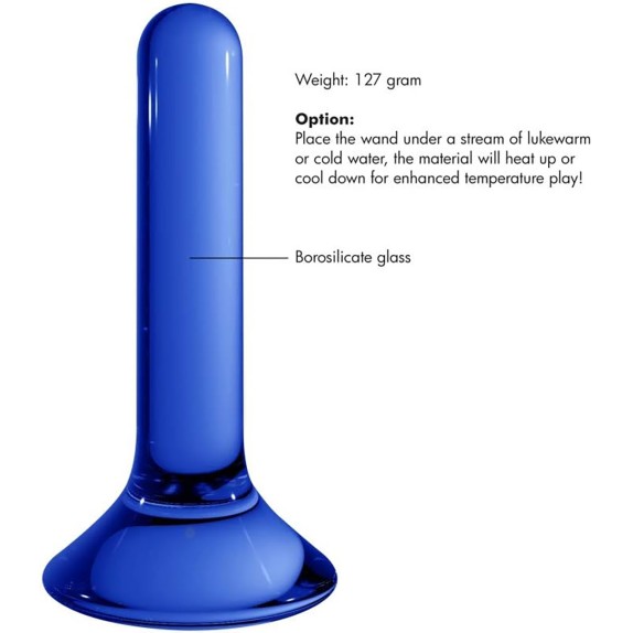 BUTT PLUG IN VETRO LISCIO SEX TOY CM. 11,5
