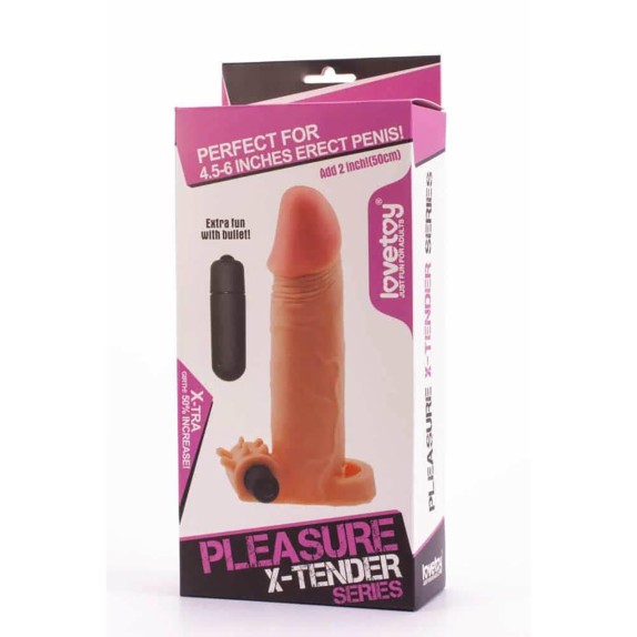 PROLUNGA PER PENE CON STIMOLAZIONE CLITORIDEA SLEEVE 2