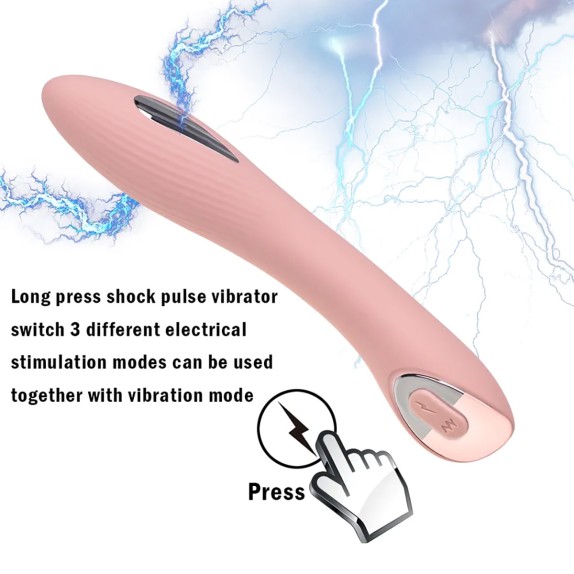 VIBRATORE VAGINALE CON SCOSSE SEX TOY RICARICABILE