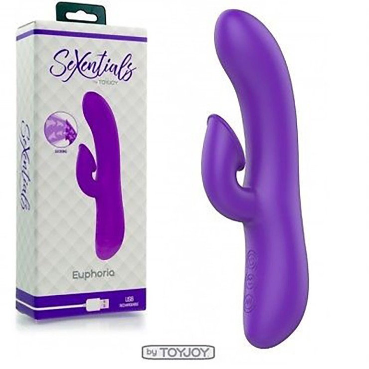 VIBRATORE RABBIT IN SILICONE SEX TOY CON ASPIRAZIONE...