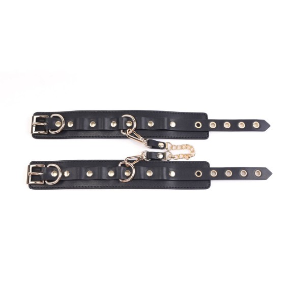 KIT 5 PEZZI BDSM SEXY CON BORSA PORTA OGGETTI IN PELLE VEGANA NERA