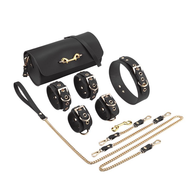 KIT 5 PEZZI PER BDSM SEXY CON BORSA PORTA OGGETTI IN...