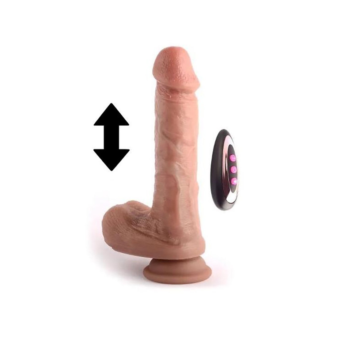VIBRATORE FALLO REALISTICO 21 CM CON MOVIMENTO...