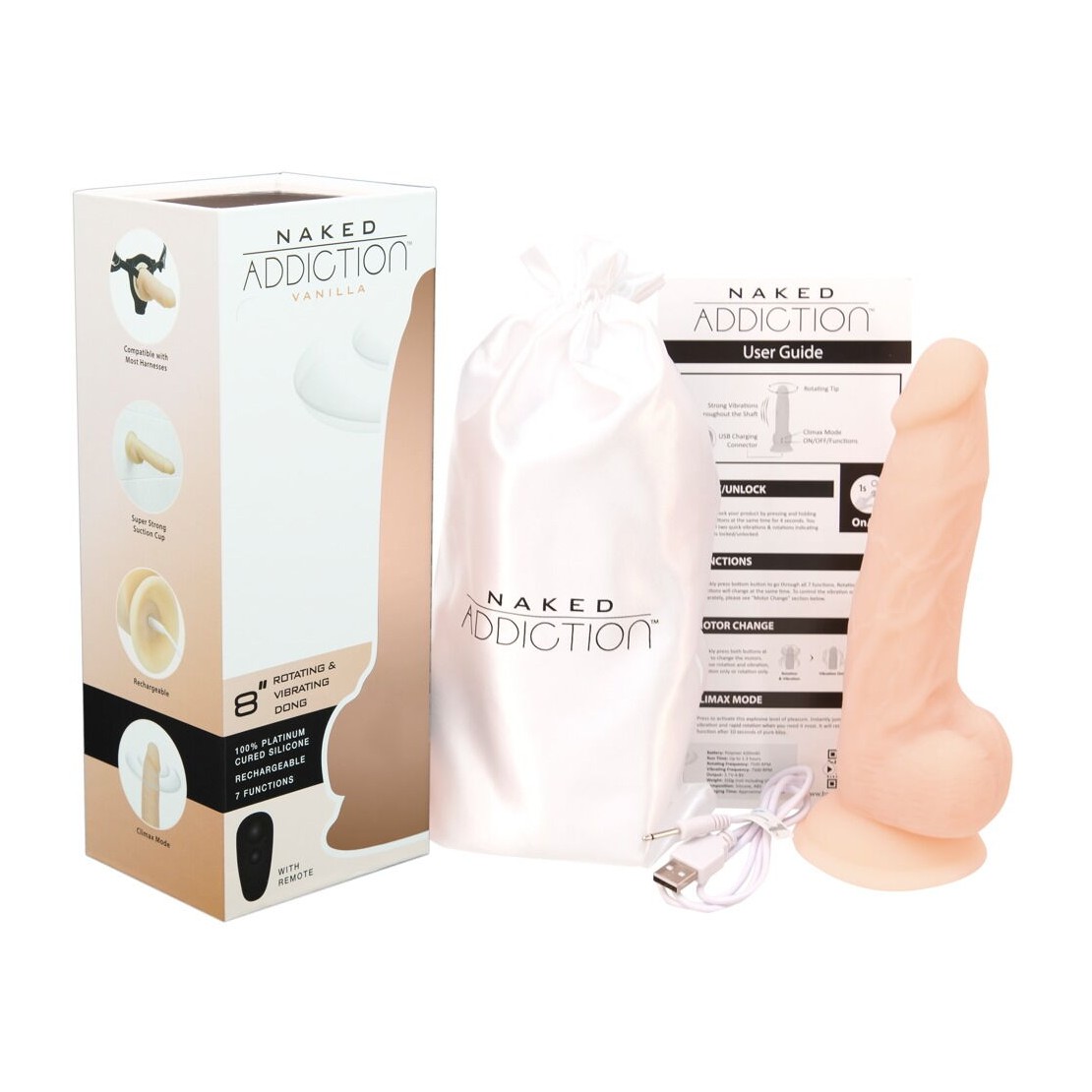 VIBRATORE REALISTICO ROTANTE SEX TOY CM. 20