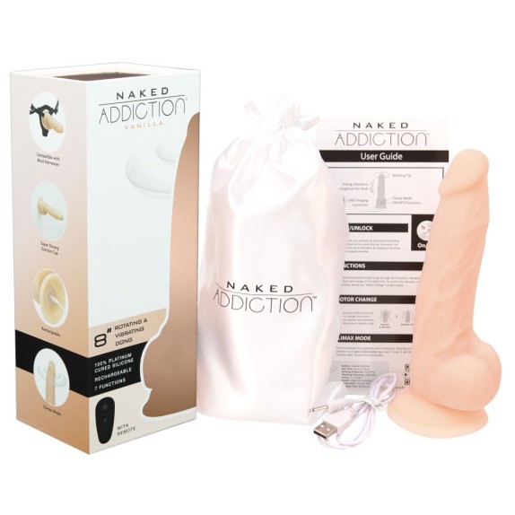 VIBRATORE REALISTICO ROTANTE SEX TOY CM. 20 NAKED