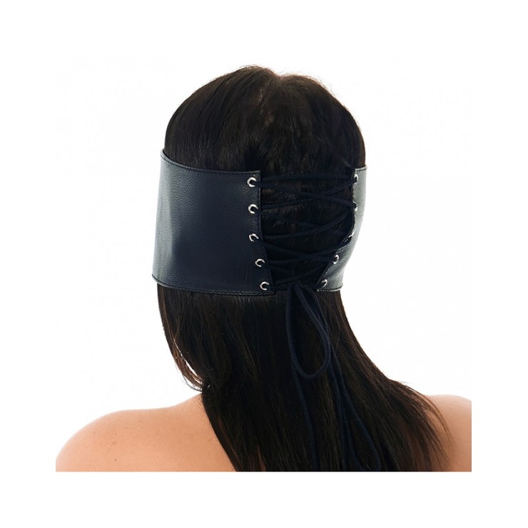 MASCHERA BDSM IN PELLE REGOLABILE CON APERTURA PER IL... 2