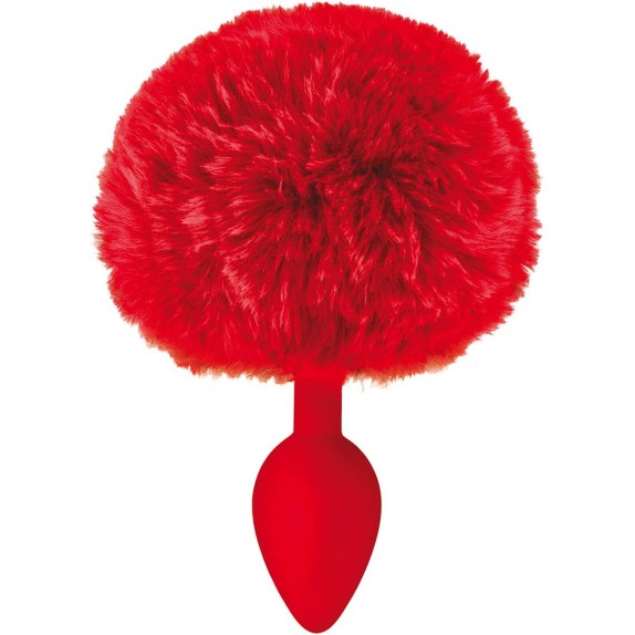 PLUG ANALE IN SILICONE SEX TOY CON PON PON ROSSO