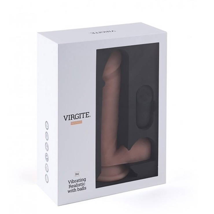 VIBRATORE REALISTICO CON TESTICOLI SEX TOY VIBRANTE