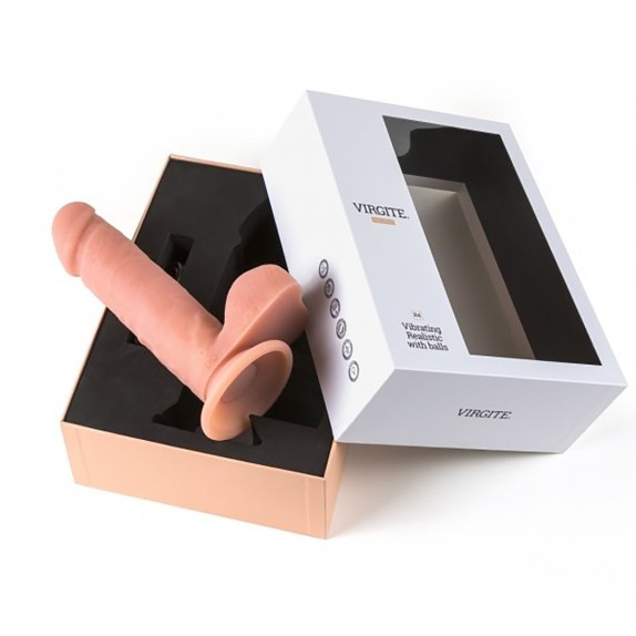 VIBRATORE REALISTICO CON TESTICOLI SEX TOY VIBRANTE