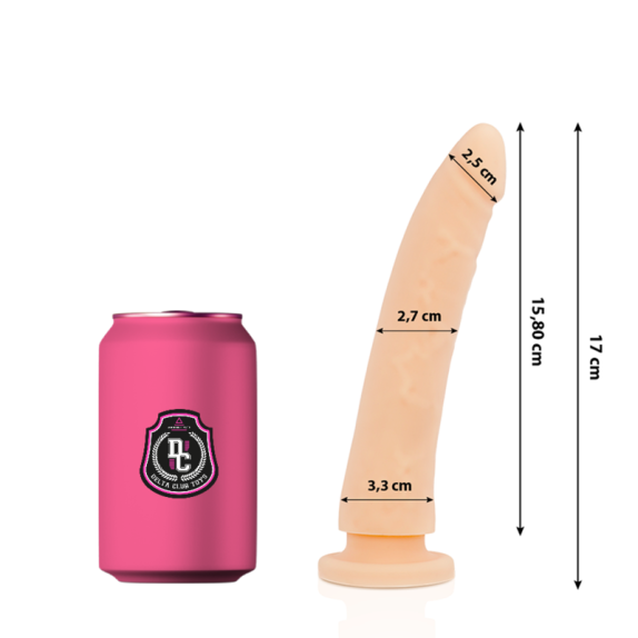 DILDO FALLO REALISTICO IN SILICONE SEX TOY CM. 17 DELTA CLUB