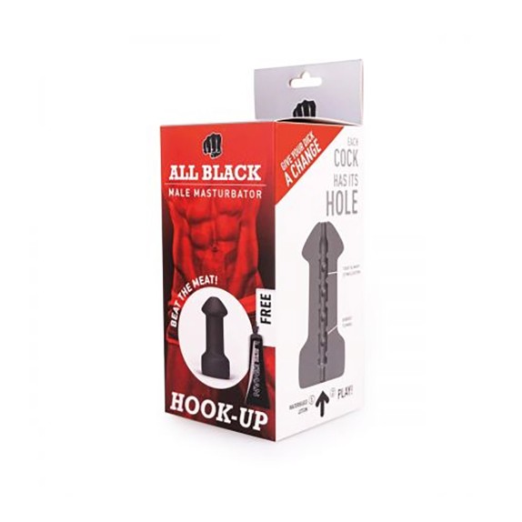 MASTURBATORE E GUAINA PER UOMO SEX TOY HOOK-UP ALL BLACK