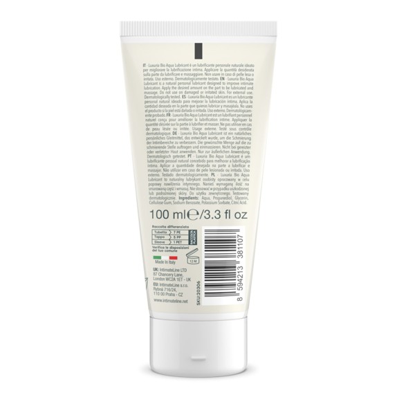 LUBRIFICANTE INTIMO ANALE BIOLOGICO IDRATANTE FORMATO 50 ML LUXURIA BIO ANAL