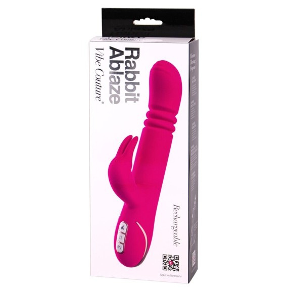RABBIT SEXY RISCALDANTE CON MOVIMENTO A SPINTA SU E GIU' ABLAZE VIBE COUTURE