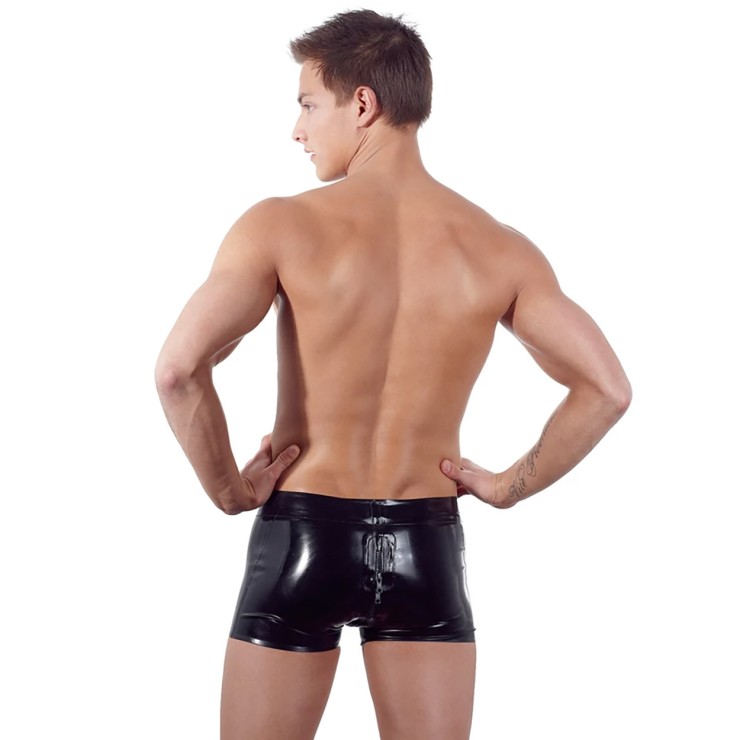 PANTALONCINO IN LATEX PER UOMO CON CERNIERA 2