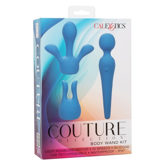 WAND KIT SEX TOY STIMOLATORE CLITORIDEO CON 2 TESTITE COUTURE