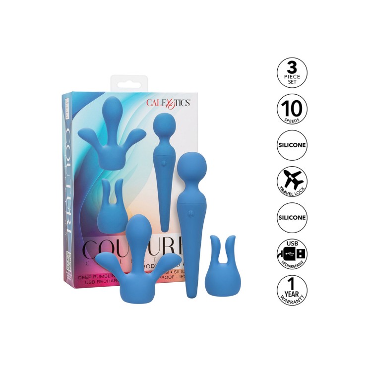 WAND KIT SEX TOY STIMOLATORE CLITORIDEO CON 2 TESTITE...