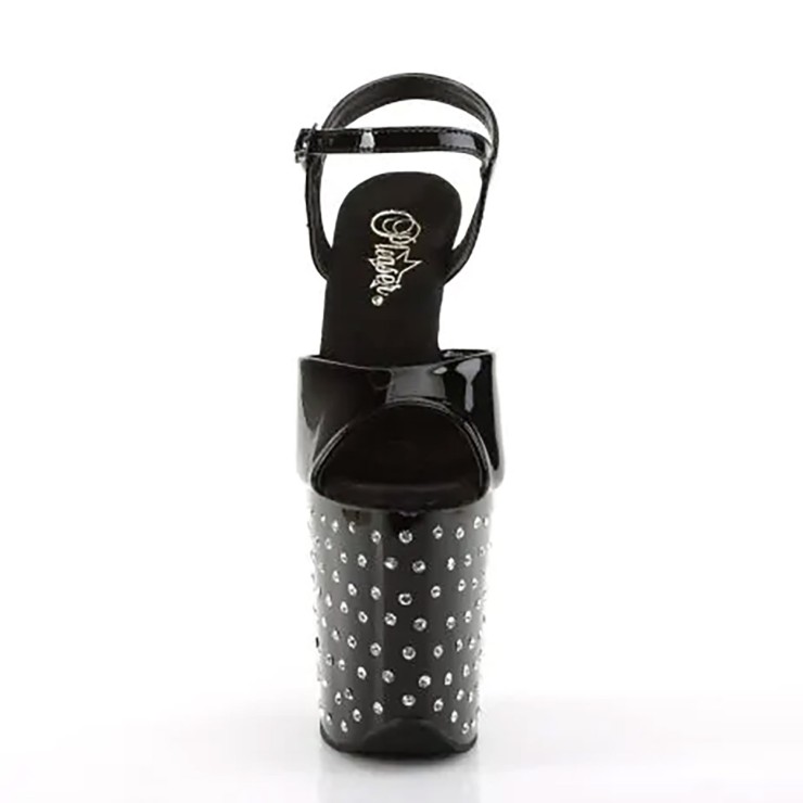 SANDALI SEXY TACCO 20 CM CON CINTURINO E STRASS 2