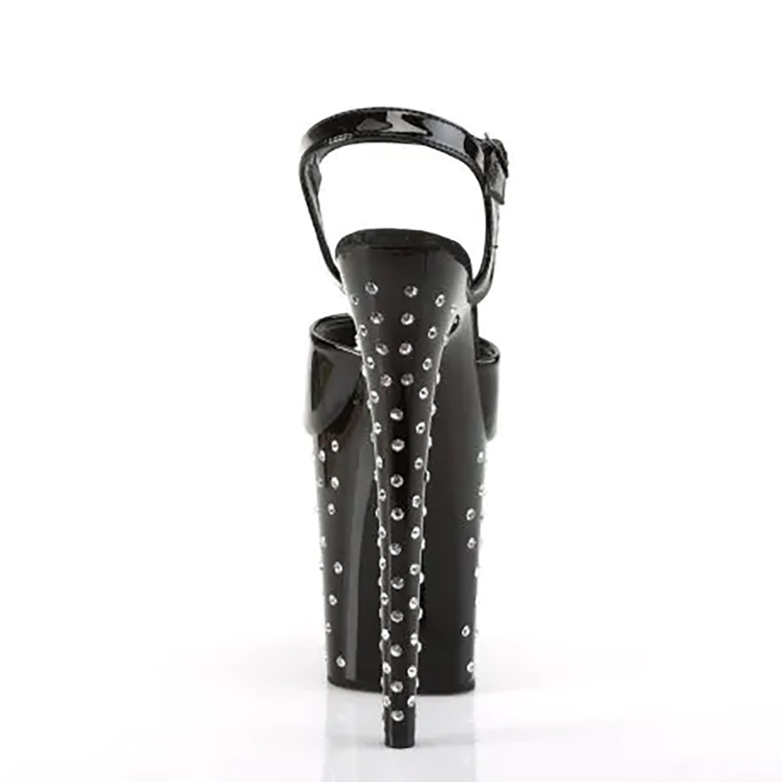 SANDALI TACCO 20 CM CON CINTURINO E STRASS