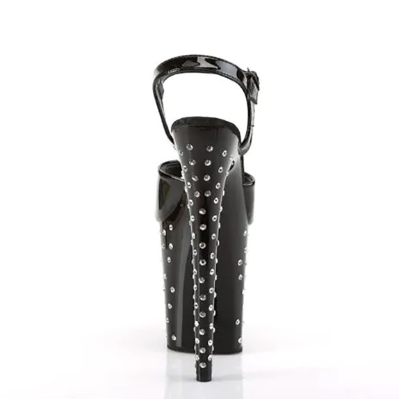 SANDALI TACCO 20 CM CON CINTURINO E STRASS