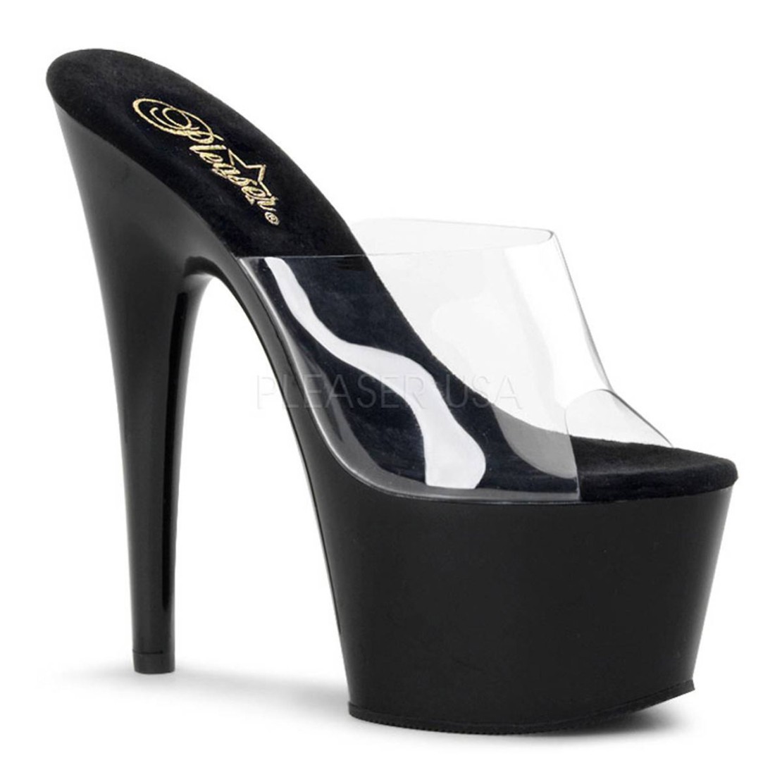 SANDALO NERO TACCO 17-18 CM
