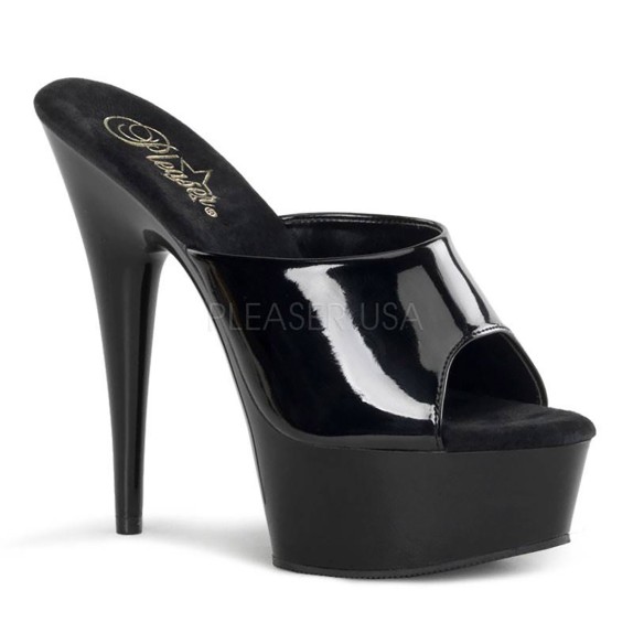 SCARPE TACCO 15 CM PVC NERO DEL601/B/M