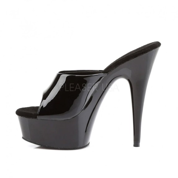 SCARPE TACCO 15 CM PVC NERO DEL601/B/M