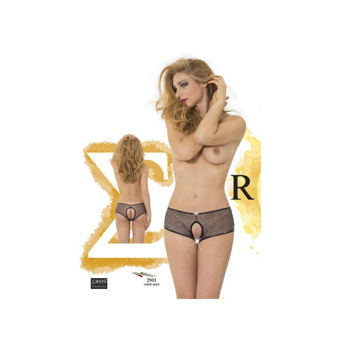 COULOTTE APERTA PER DONNA SEXY EROS VENEZIANI NERO