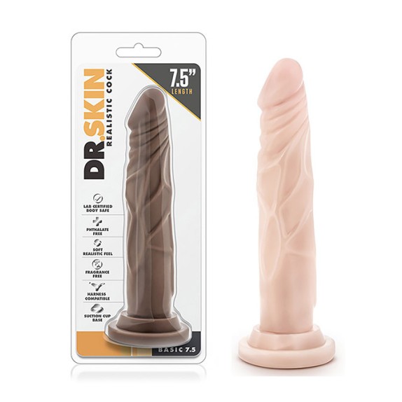 FALLO REALISTICO IN PVC CON VENTOSA E VENATURE DR.SKIN 19,5 CM